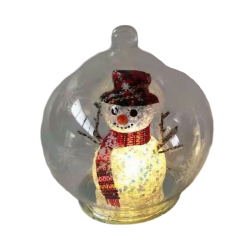 DECO SFERA SNOWMAN C/LED