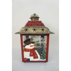 LANTERNA SNOWMAN 21X33CM...